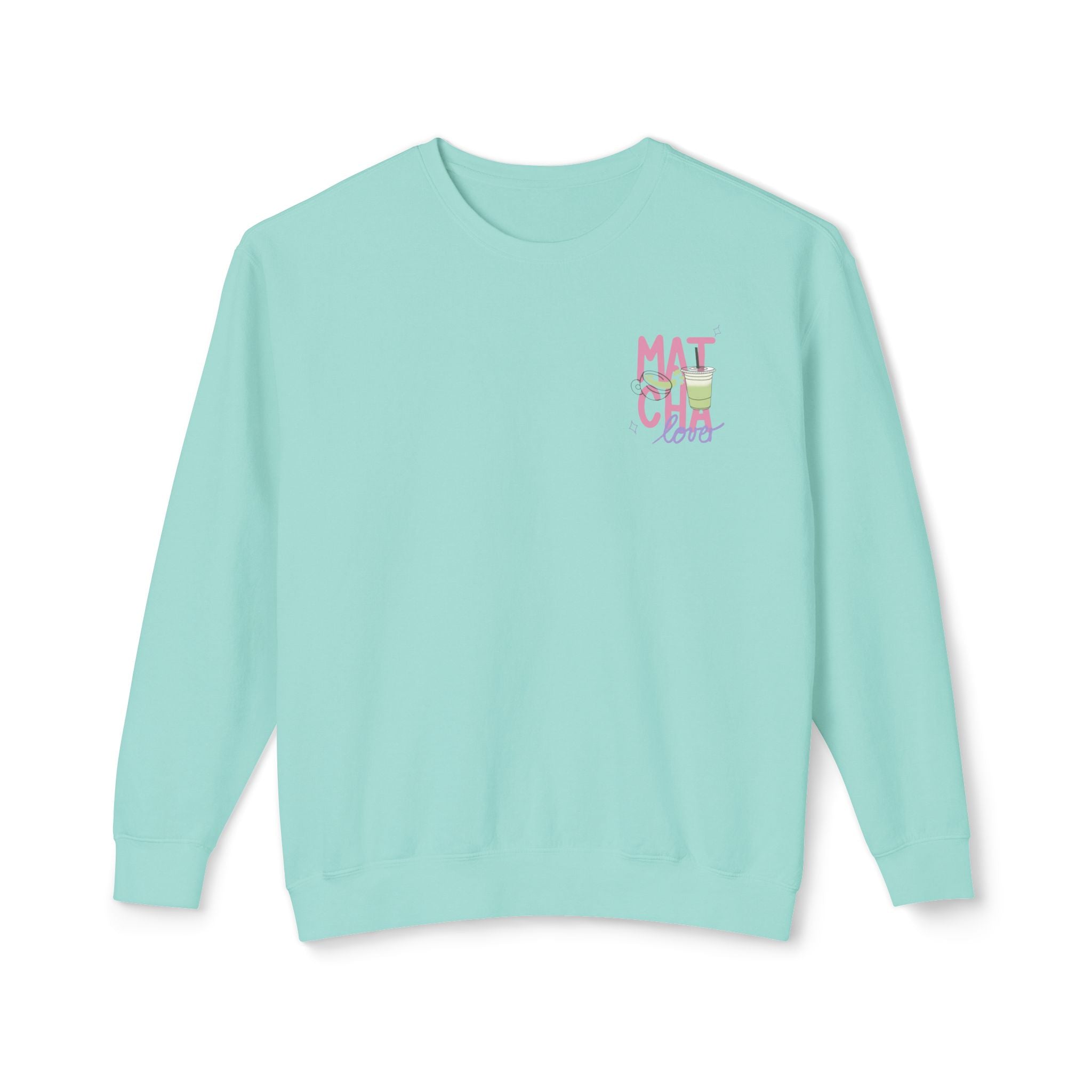 Matcha Girl Crewneck Sweatshirt — Cute Green Tea Graphic Pullover