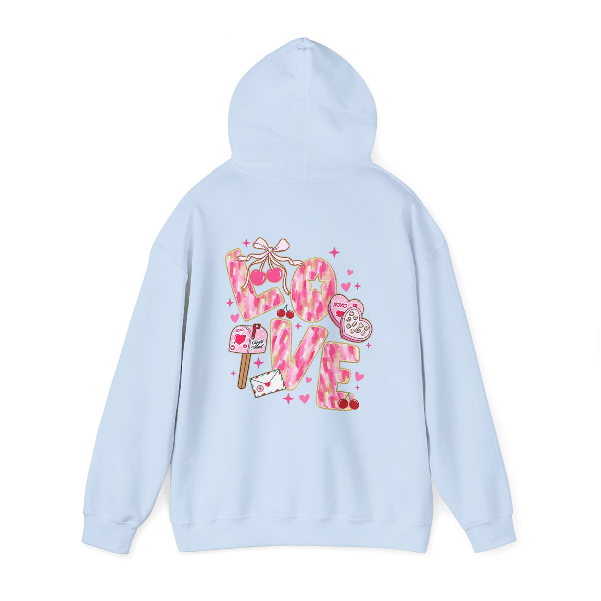 Valentine Snoopy Love Graphic Hoodie — Cute Pink Heart Pullover