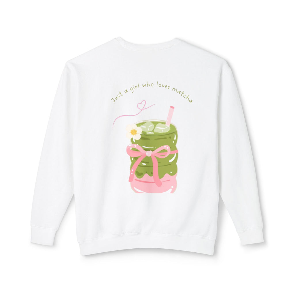 Matcha Girl Crewneck Sweatshirt — Cute Green Tea Graphic Pullover