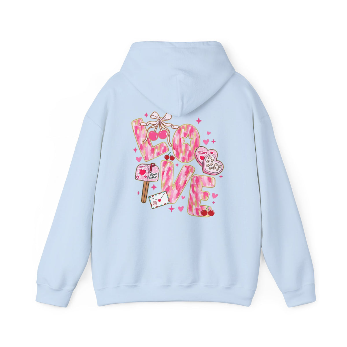 Valentine Snoopy Love Graphic Hoodie — Cute Pink Heart Pullover