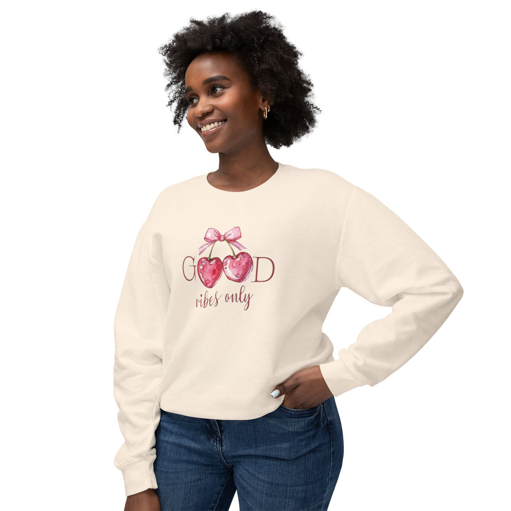 Strawberry “Good Vibes Only” Crewneck Sweatshirt