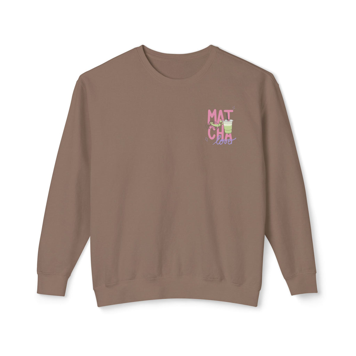 Matcha Girl Crewneck Sweatshirt — Cute Green Tea Graphic Pullover