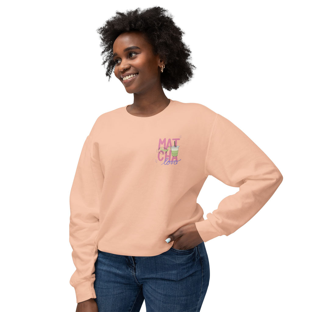 Matcha Girl Crewneck Sweatshirt — Cute Green Tea Graphic Pullover