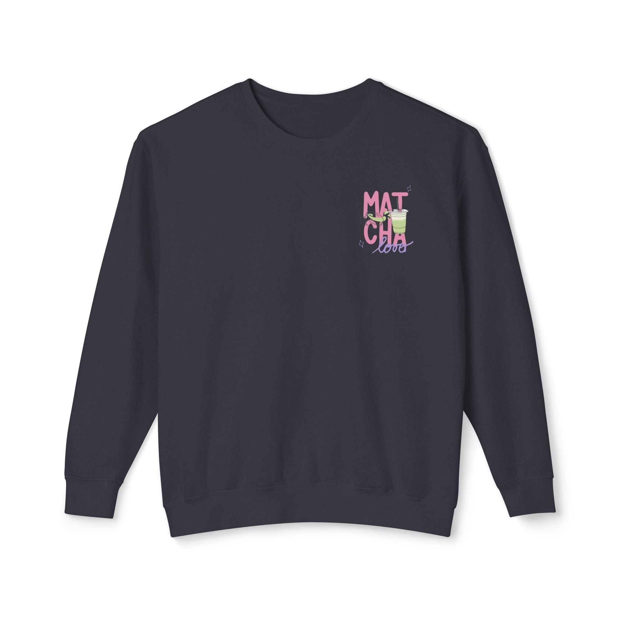 Matcha Girl Crewneck Sweatshirt — Cute Green Tea Graphic Pullover