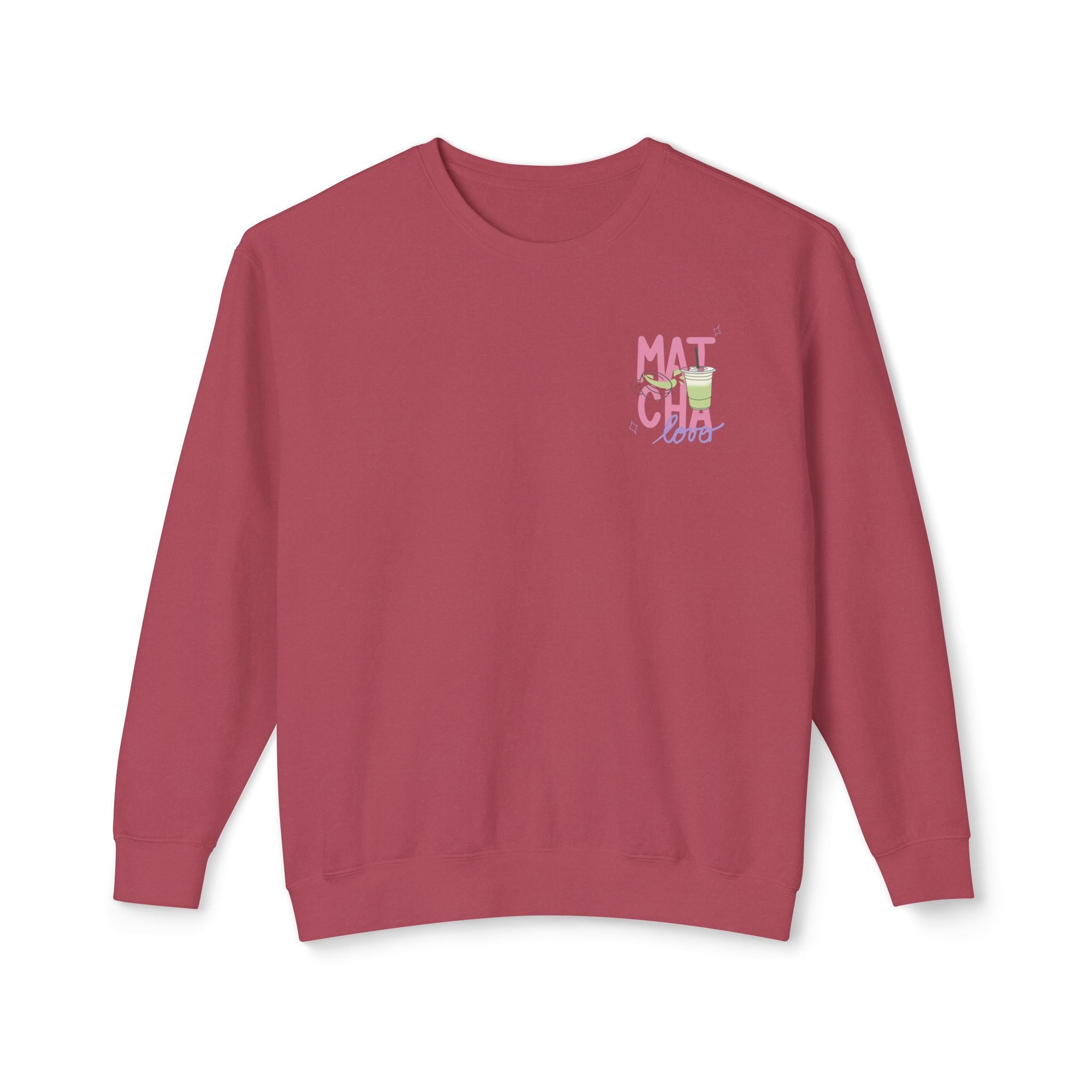 Matcha Girl Crewneck Sweatshirt — Cute Green Tea Graphic Pullover