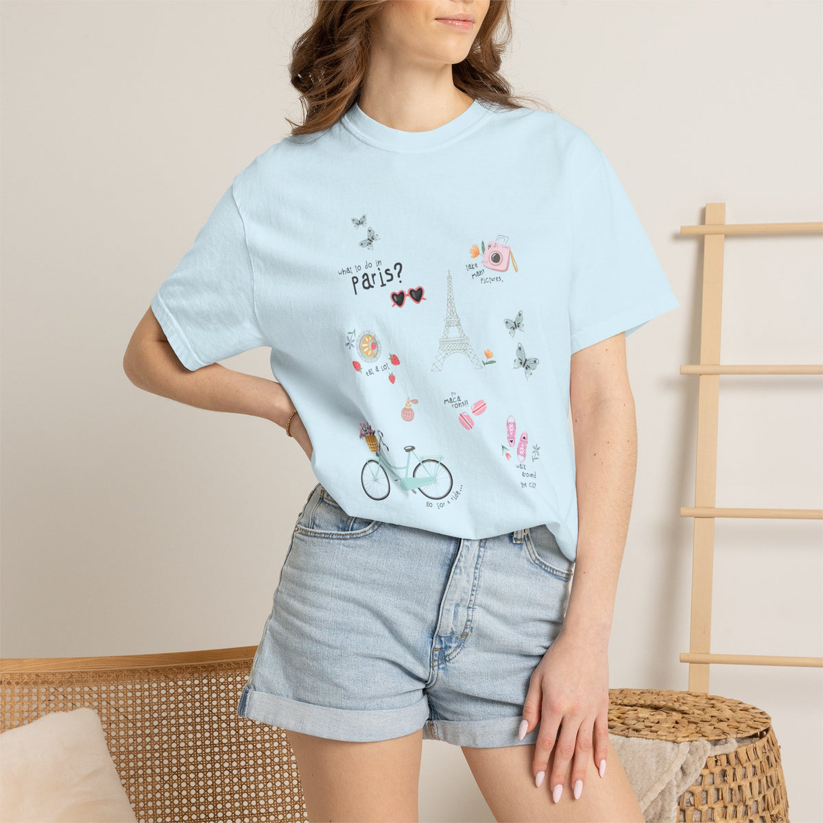 Paris Bicycle Graphic T-Shirt — Cute Parisian Travel Tee