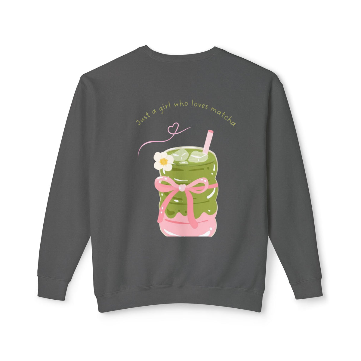 Matcha Girl Crewneck Sweatshirt — Cute Green Tea Graphic Pullover