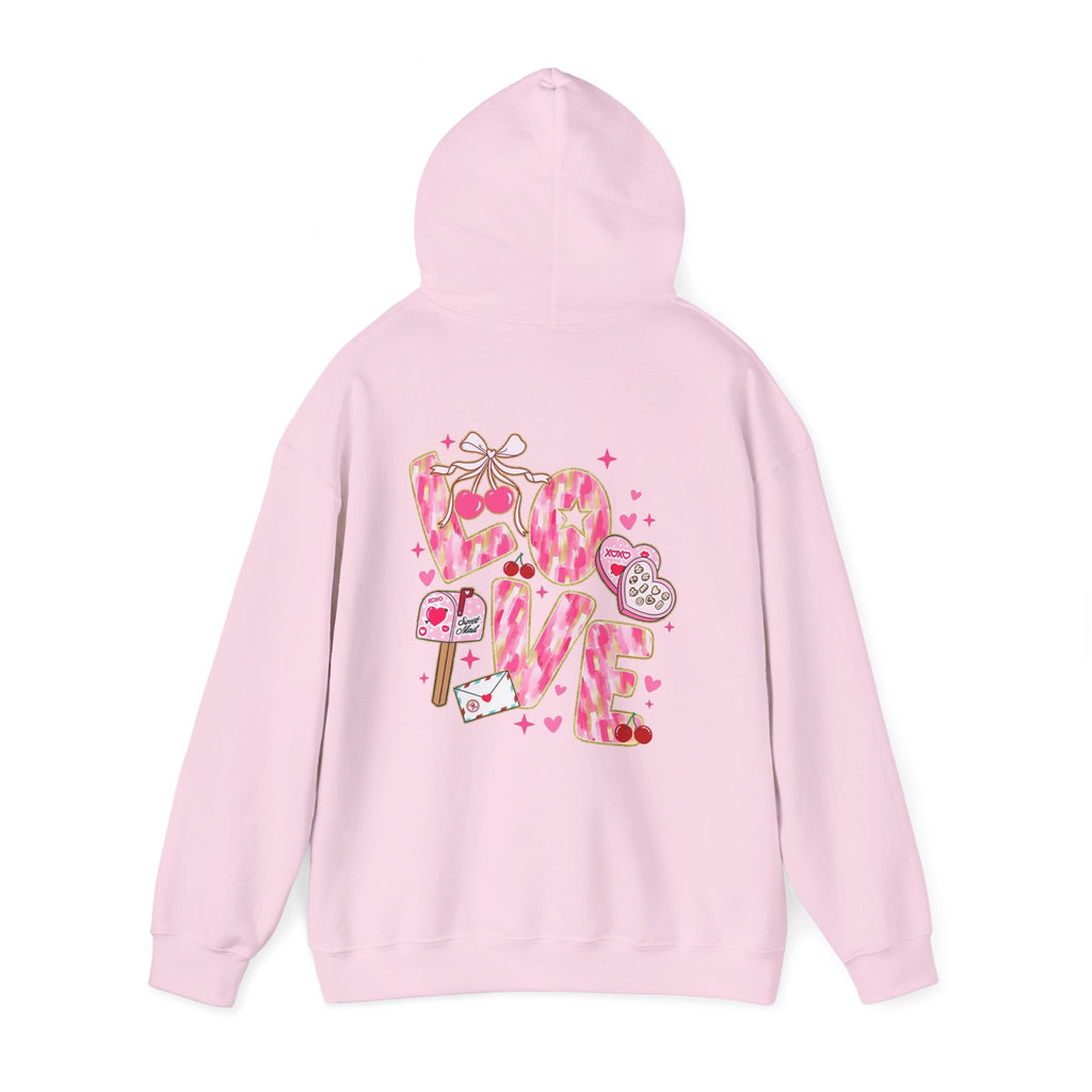 Valentine Snoopy Love Graphic Hoodie — Cute Pink Heart Pullover