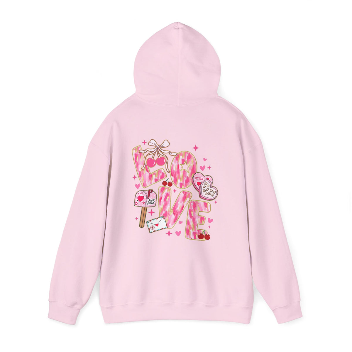 Valentine Snoopy Love Graphic Hoodie — Cute Pink Heart Pullover