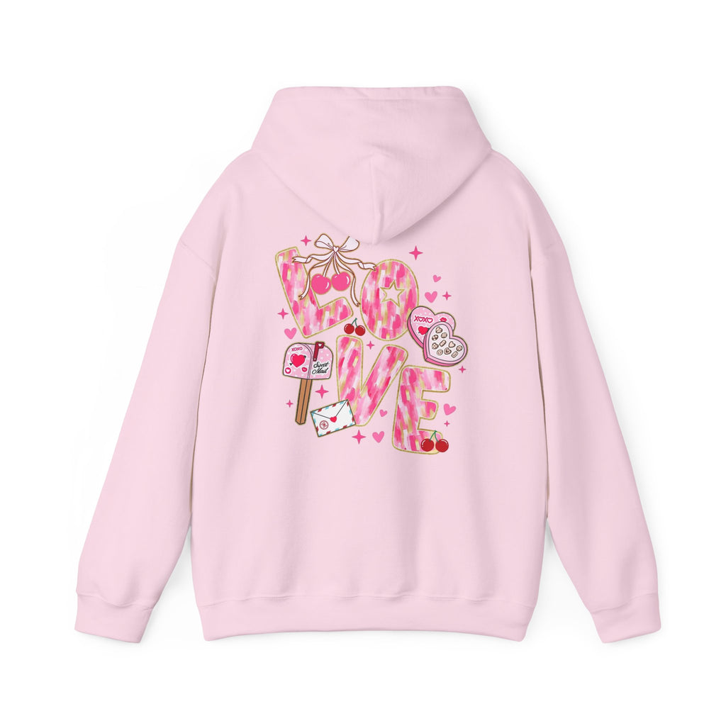 Valentine Snoopy Love Graphic Hoodie — Cute Pink Heart Pullover
