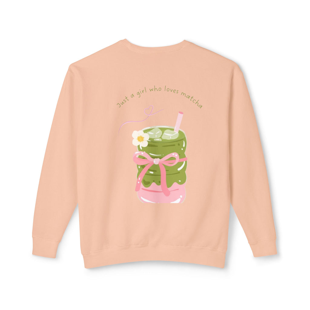 Matcha Girl Crewneck Sweatshirt — Cute Green Tea Graphic Pullover