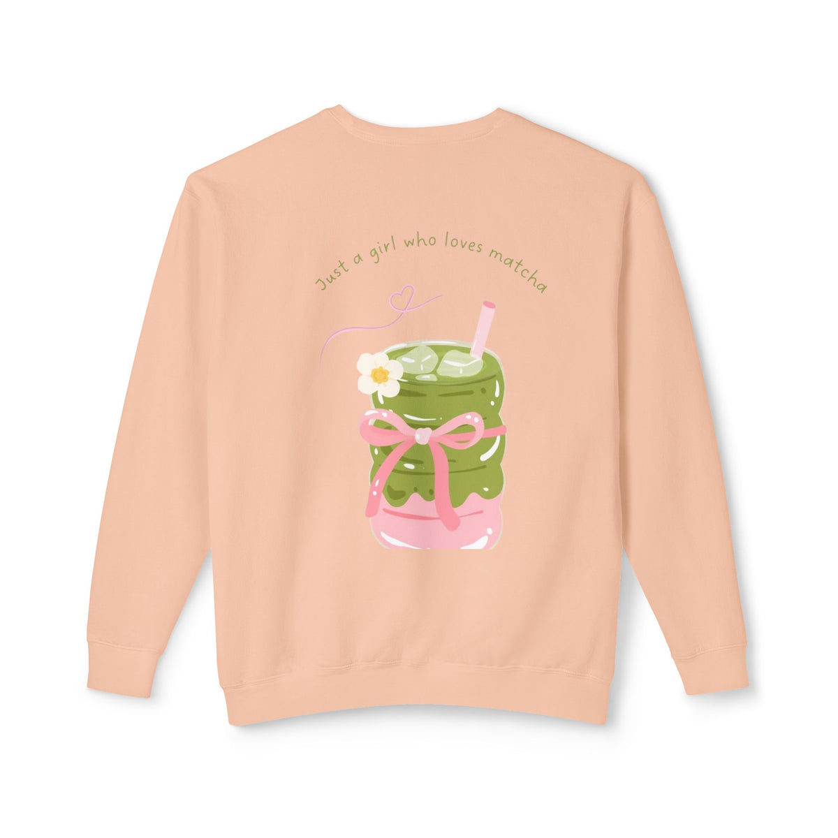 Matcha Girl Crewneck Sweatshirt — Cute Green Tea Graphic Pullover