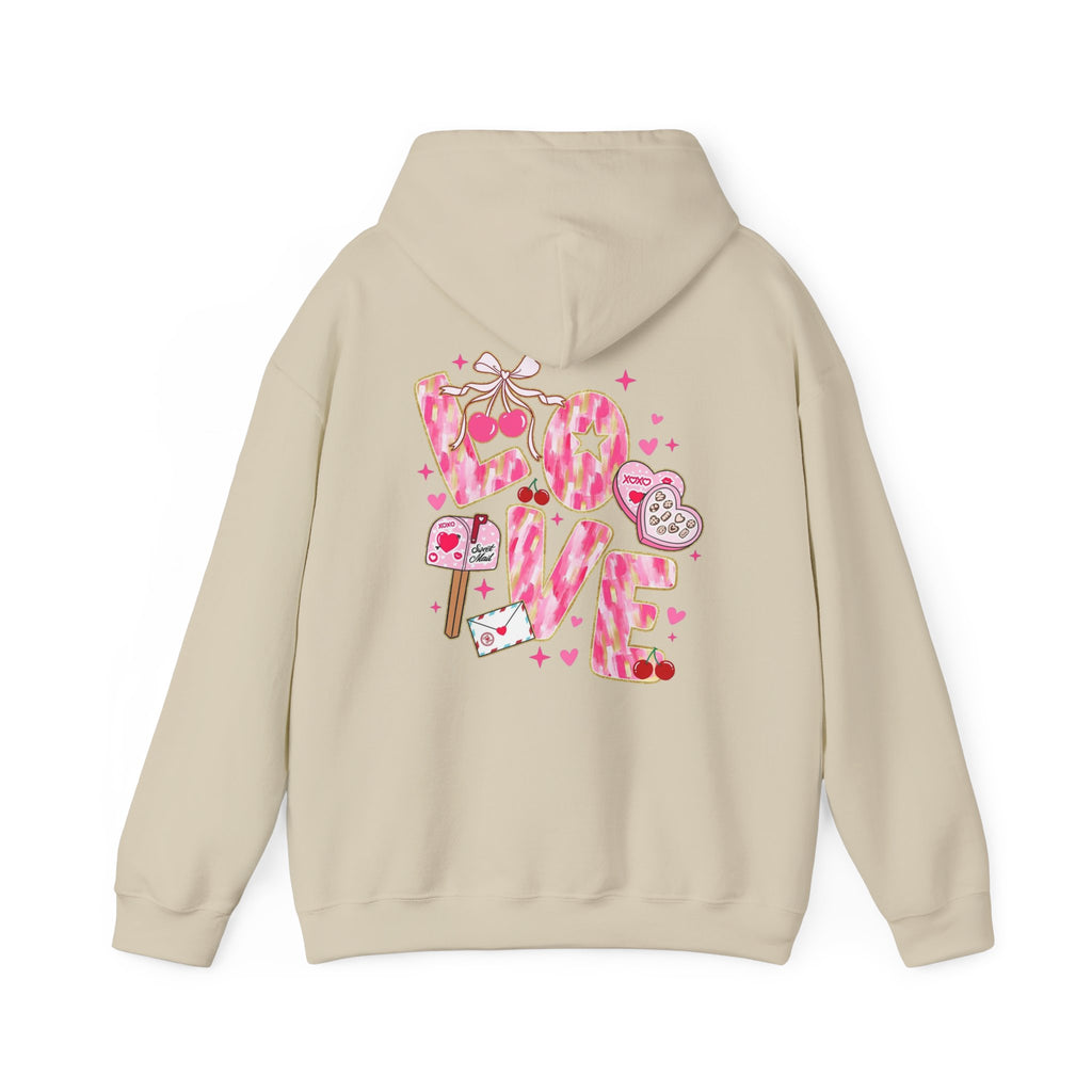 Valentine Snoopy Love Graphic Hoodie — Cute Pink Heart Pullover