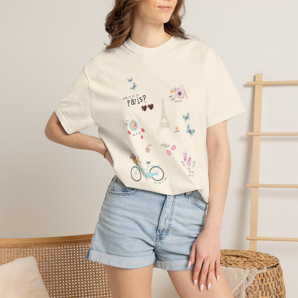 Paris Bicycle Graphic T-Shirt — Cute Parisian Travel Tee