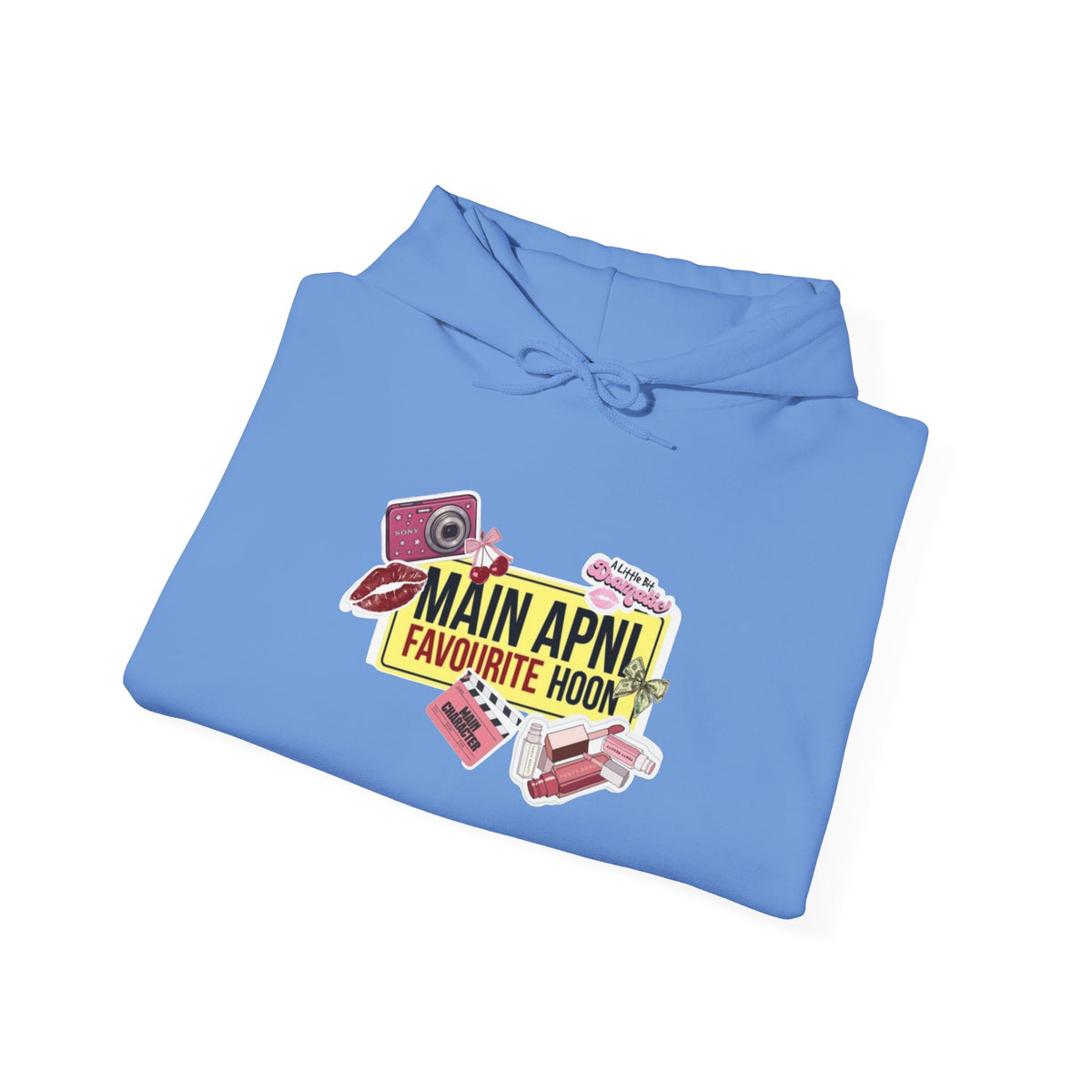 Pocket-Kit Hoodie — 'Main Apni Favourite Hoon' Graphic Sweatshirt