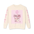 Girl Power Crewneck Sweatshirt — Pink High Heels "I'm Just a Girl" Design