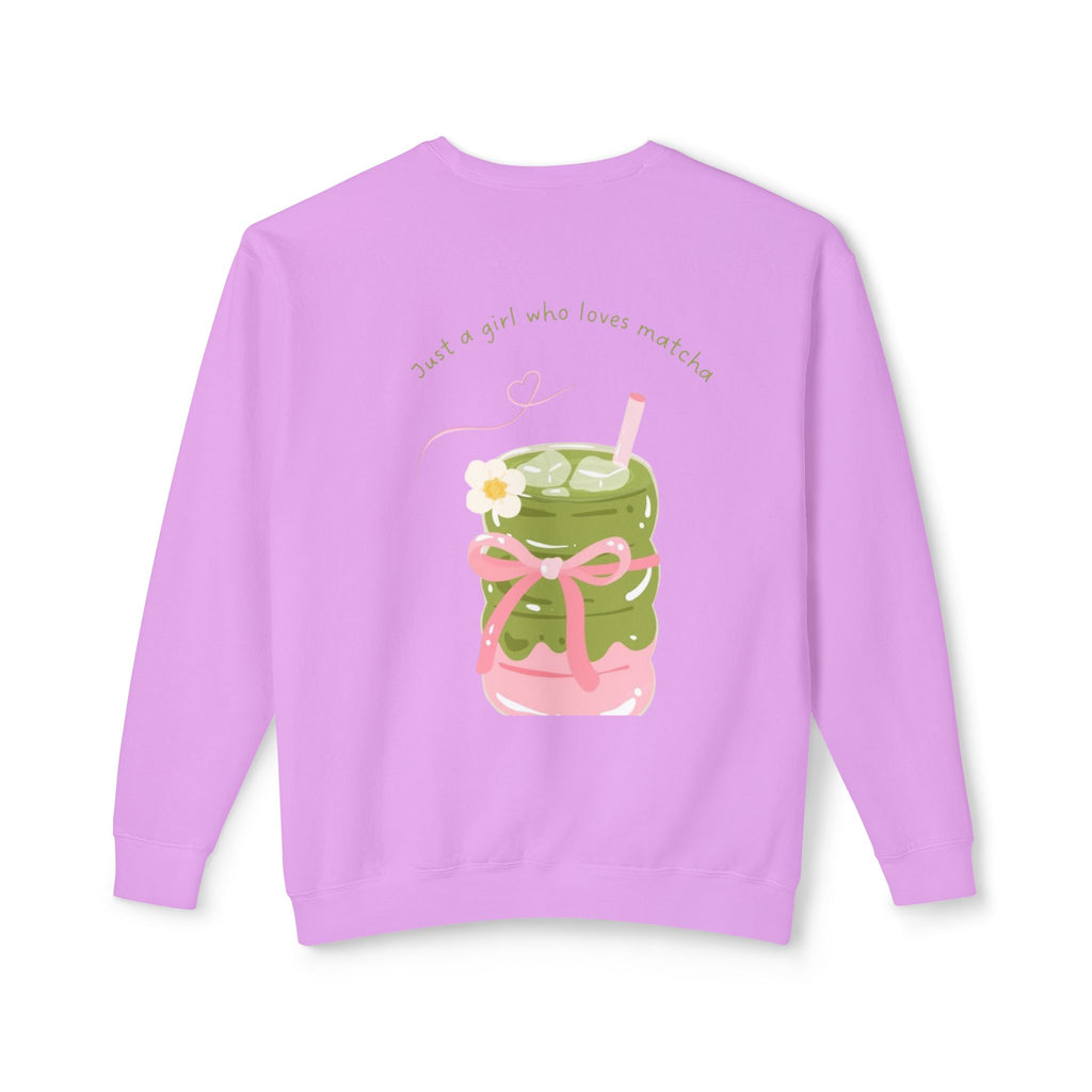 Matcha Girl Crewneck Sweatshirt — Cute Green Tea Graphic Pullover