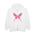 Butterfly Hope Zip Hoodie – "Live for the Hope of It All" Pink Graphic