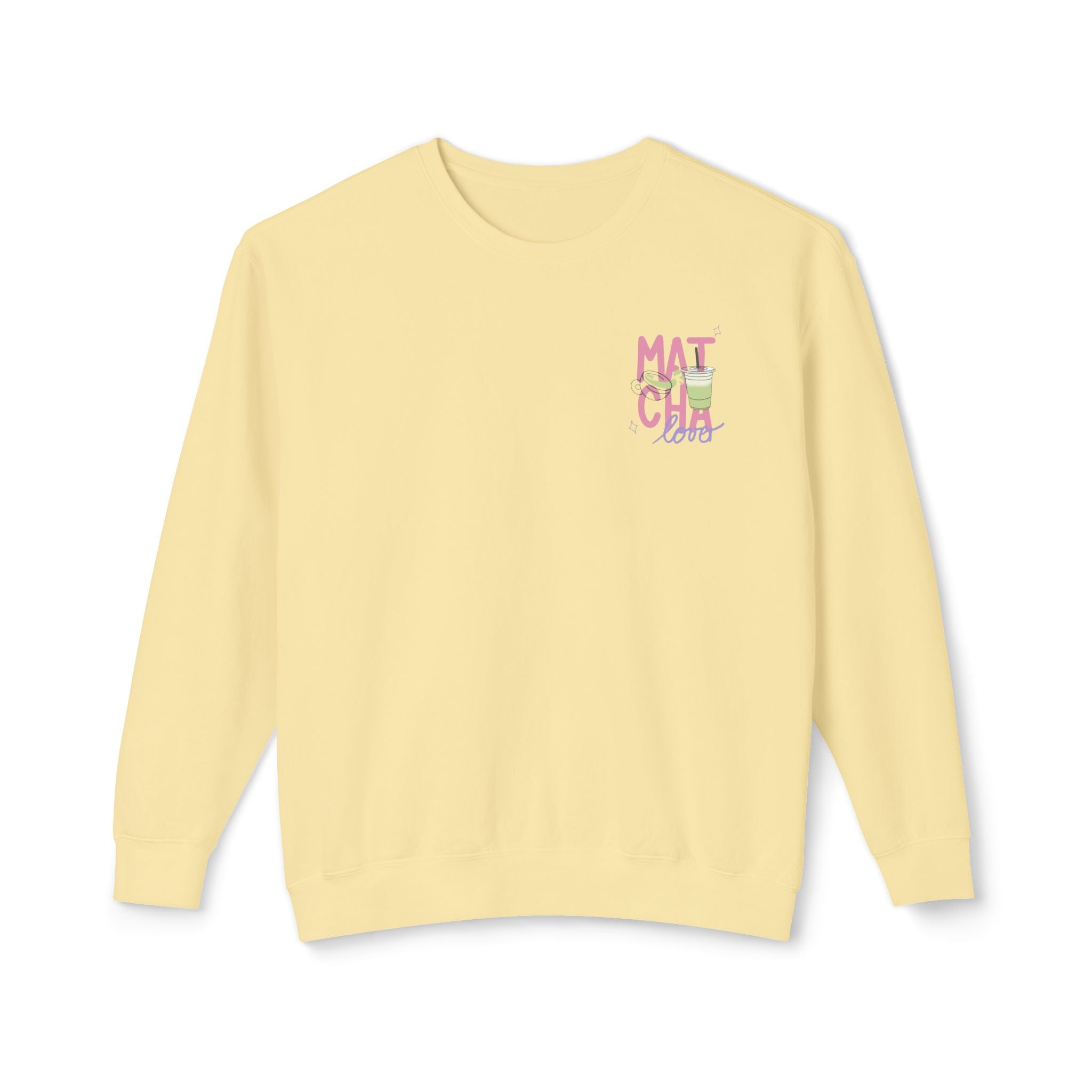 Matcha Girl Crewneck Sweatshirt — Cute Green Tea Graphic Pullover