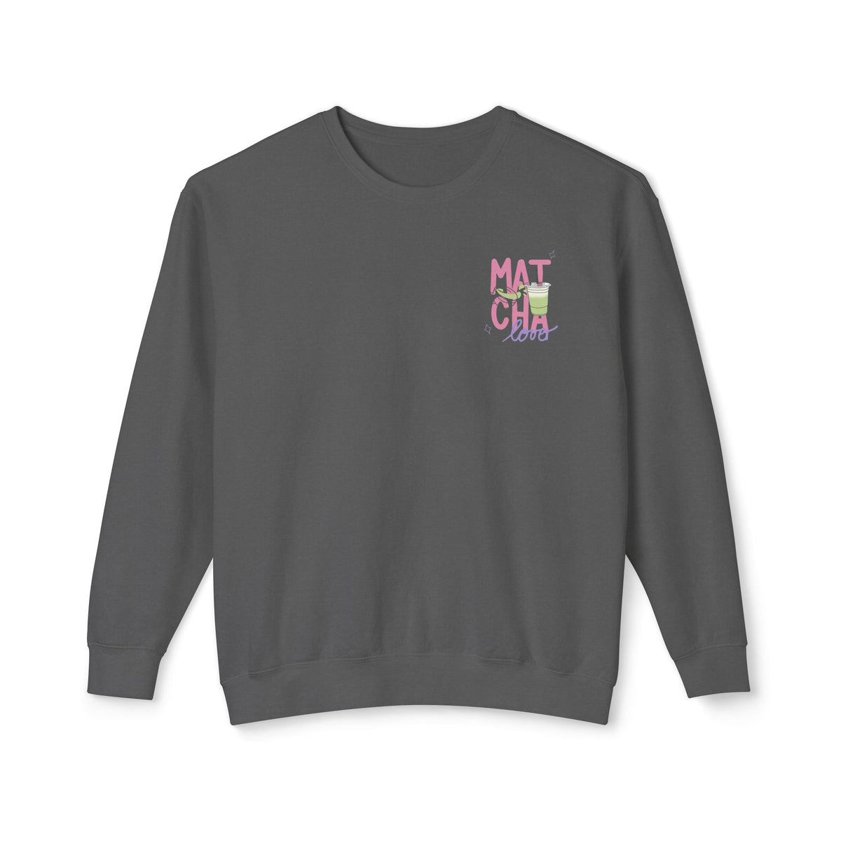 Matcha Girl Crewneck Sweatshirt — Cute Green Tea Graphic Pullover