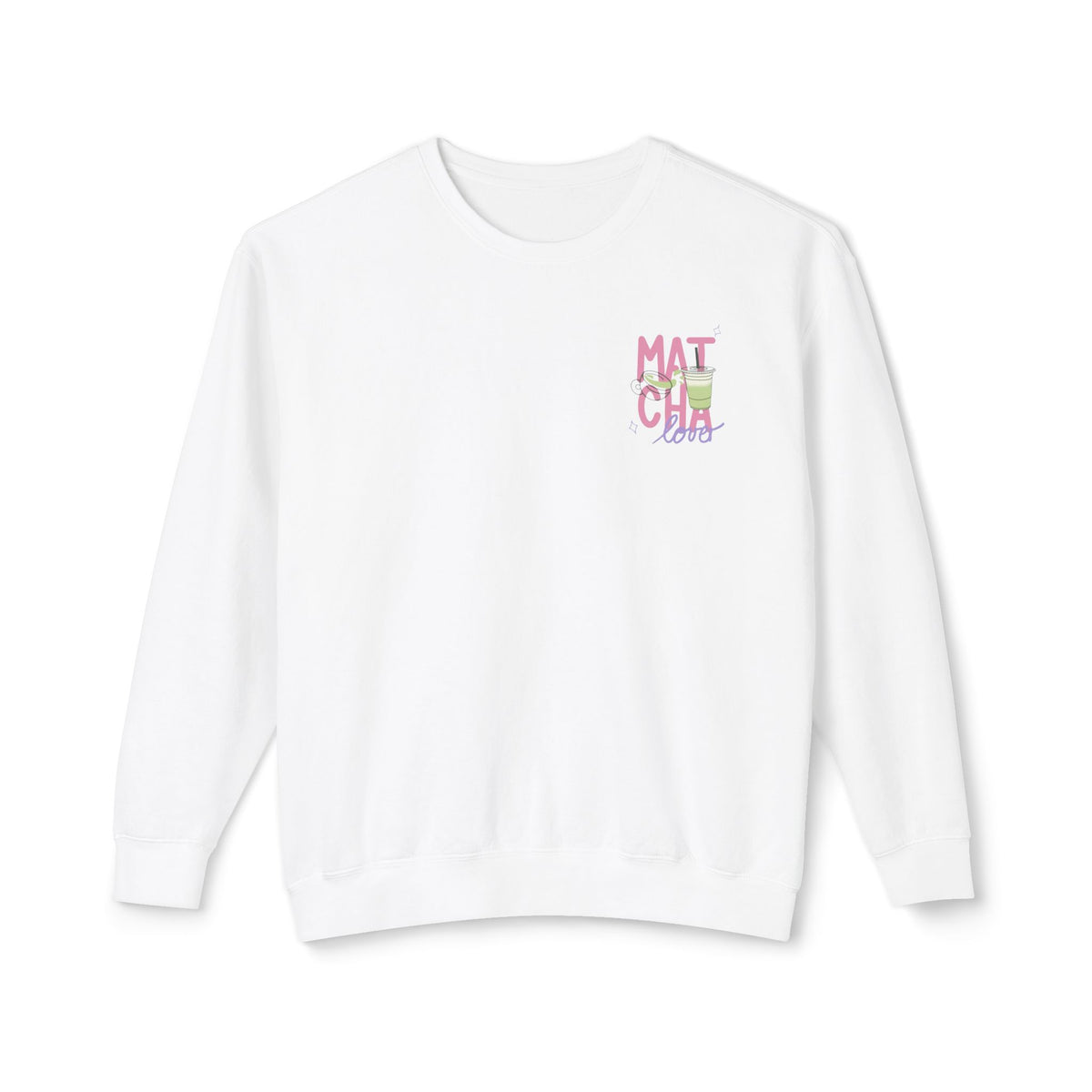 Matcha Girl Crewneck Sweatshirt — Cute Green Tea Graphic Pullover