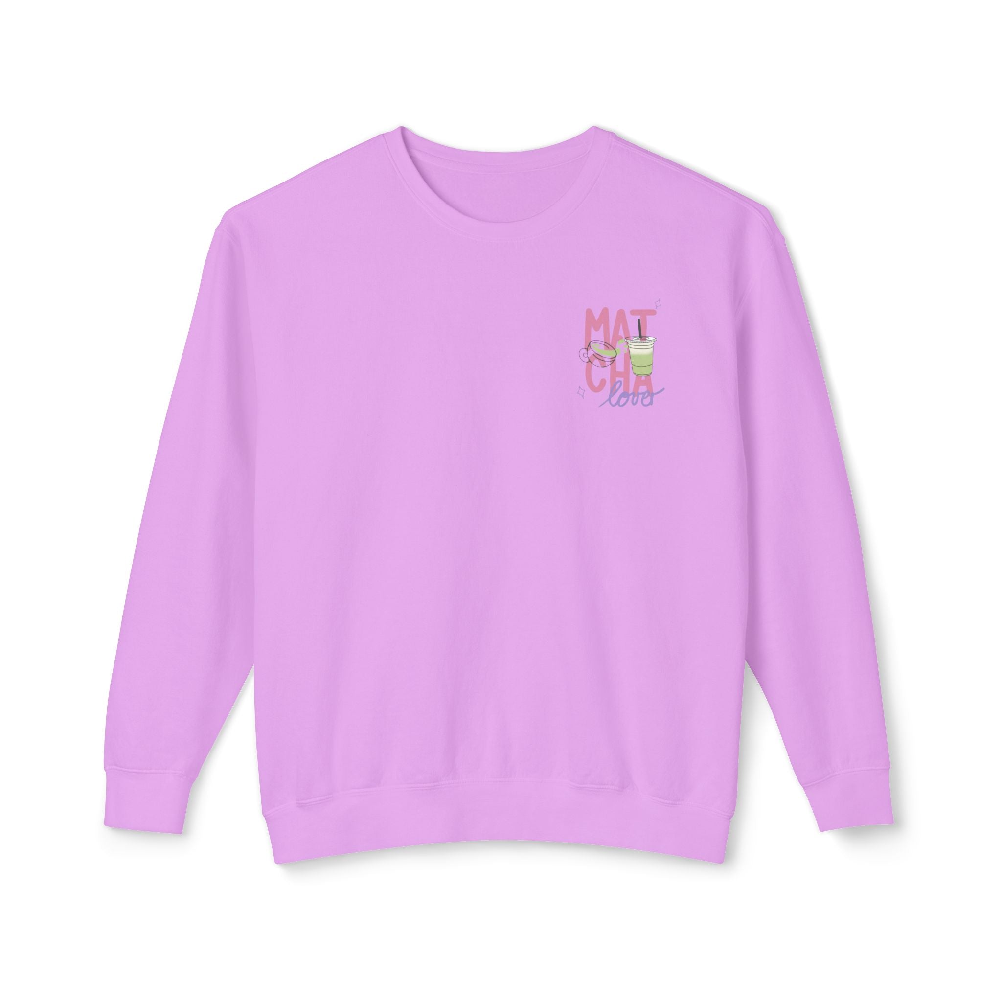 Matcha Girl Crewneck Sweatshirt — Cute Green Tea Graphic Pullover