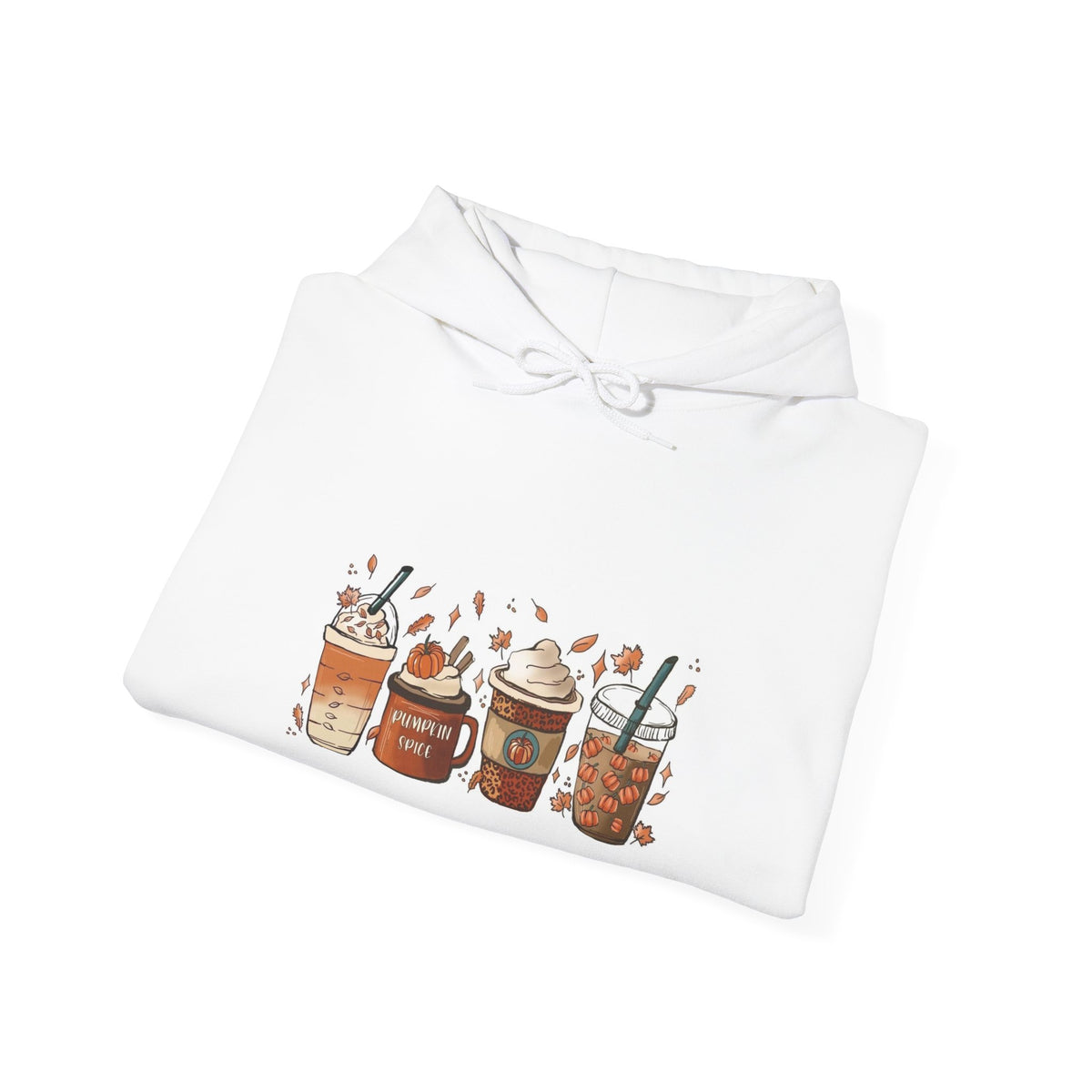 Pumpkin Spice Coffee & Layered Pumpkin Hoodie — Fall Coffee Lovers Sweatshirt