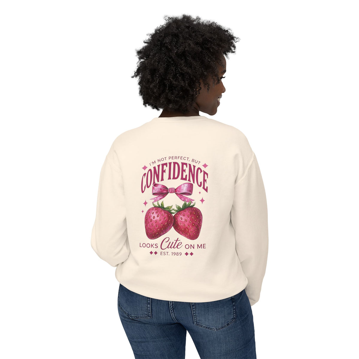 Strawberry “Good Vibes Only” Crewneck Sweatshirt