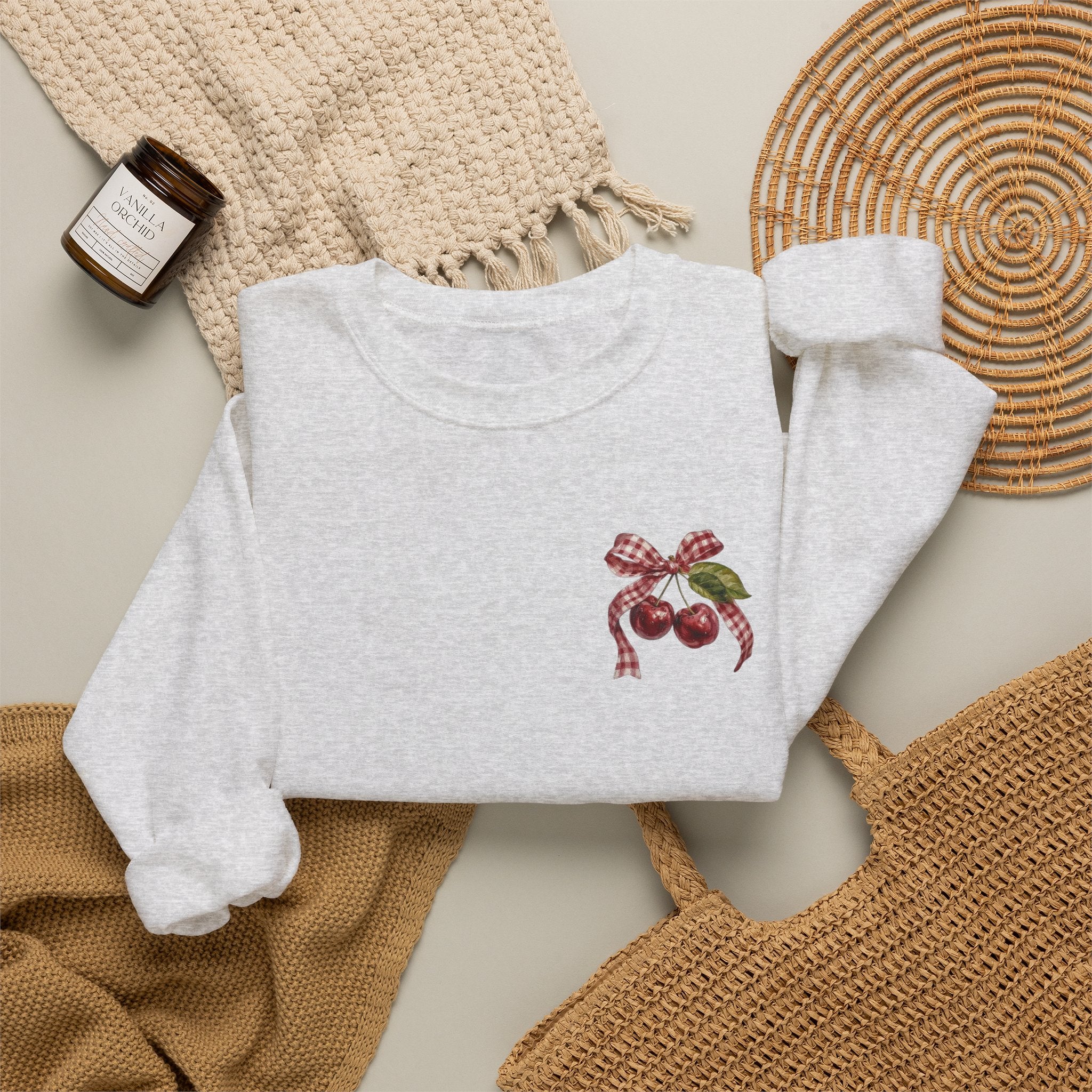 Cherry Bookstack Crewneck Sweatshirt