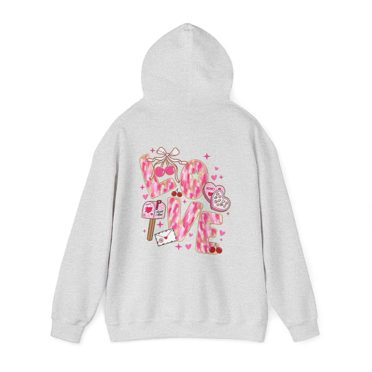 Valentine Snoopy Love Graphic Hoodie — Cute Pink Heart Pullover