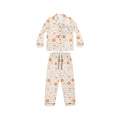 Women's Satin Pumpkin Pajama Set – Autumn Harvest Sleepwear