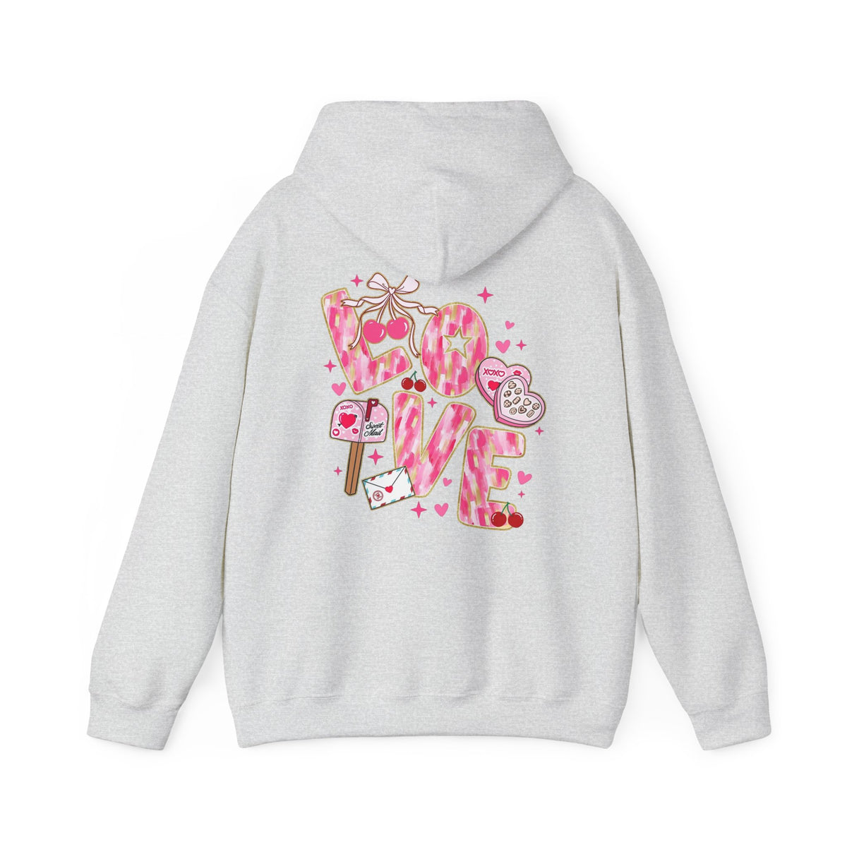 Valentine Snoopy Love Graphic Hoodie — Cute Pink Heart Pullover