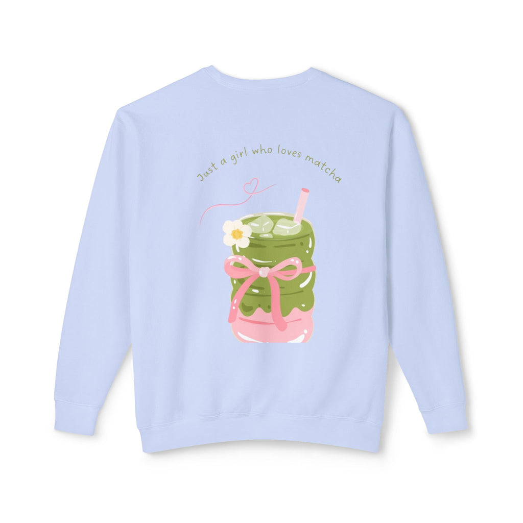 Matcha Girl Crewneck Sweatshirt — Cute Green Tea Graphic Pullover
