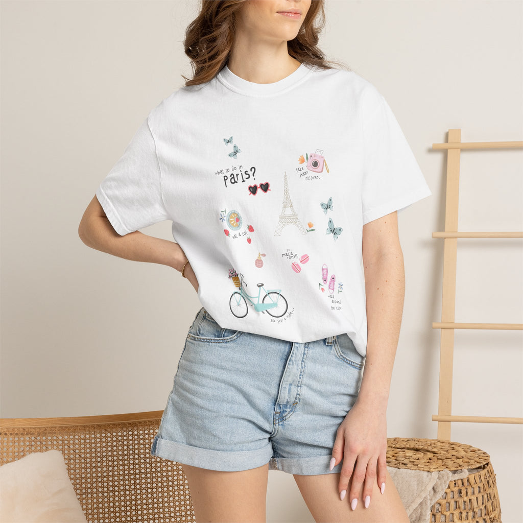 Paris Bicycle Graphic T-Shirt — Cute Parisian Travel Tee