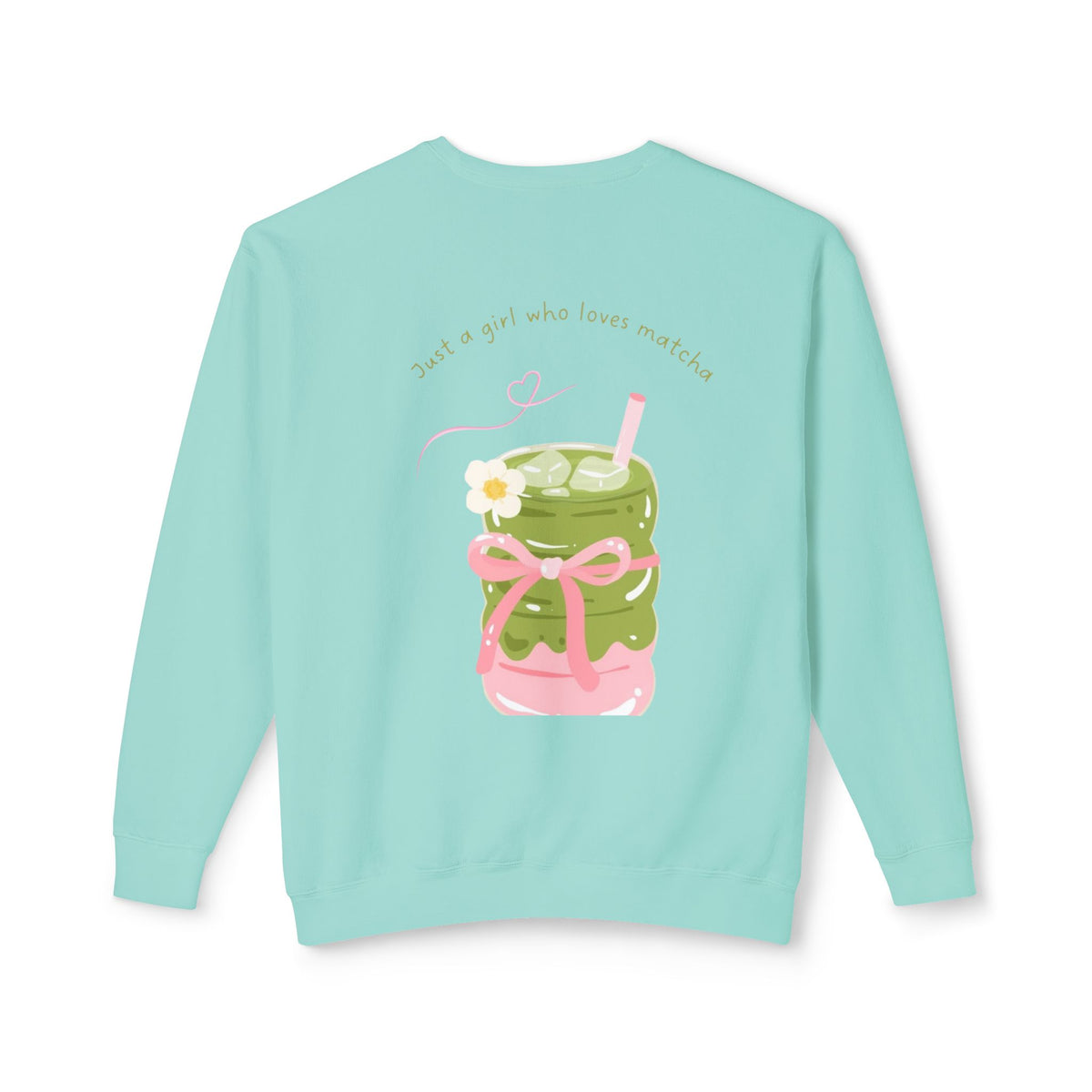 Matcha Girl Crewneck Sweatshirt — Cute Green Tea Graphic Pullover