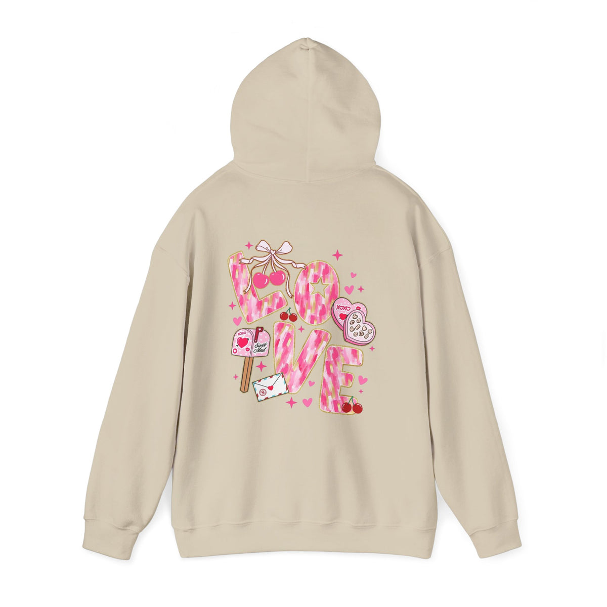 Valentine Snoopy Love Graphic Hoodie — Cute Pink Heart Pullover