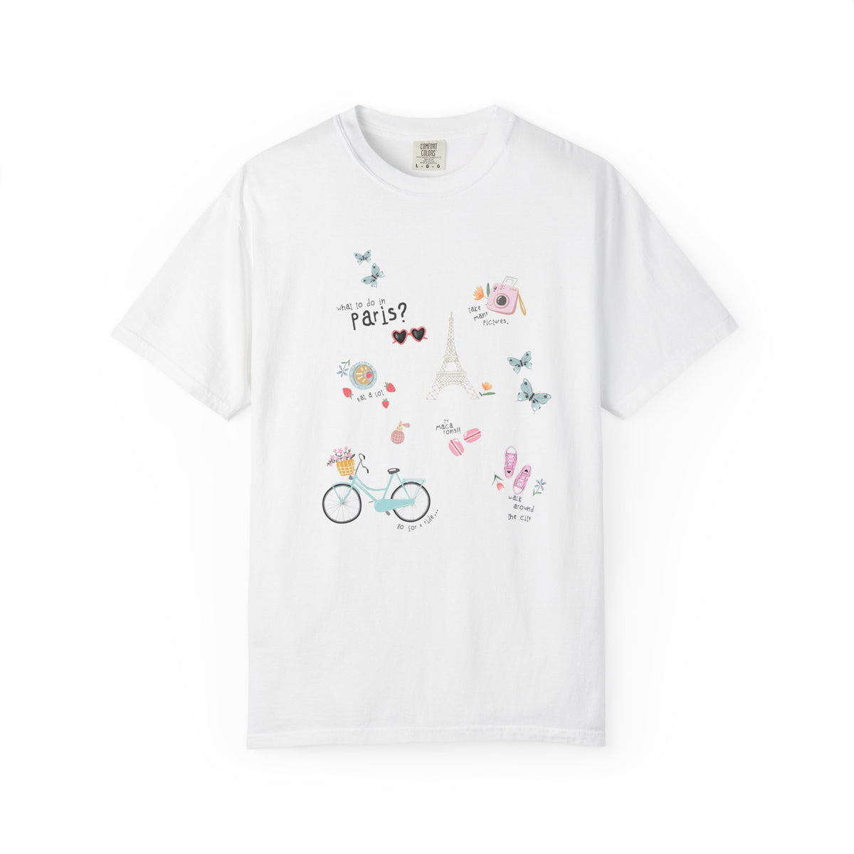 Paris Bicycle Graphic T-Shirt — Cute Parisian Travel Tee