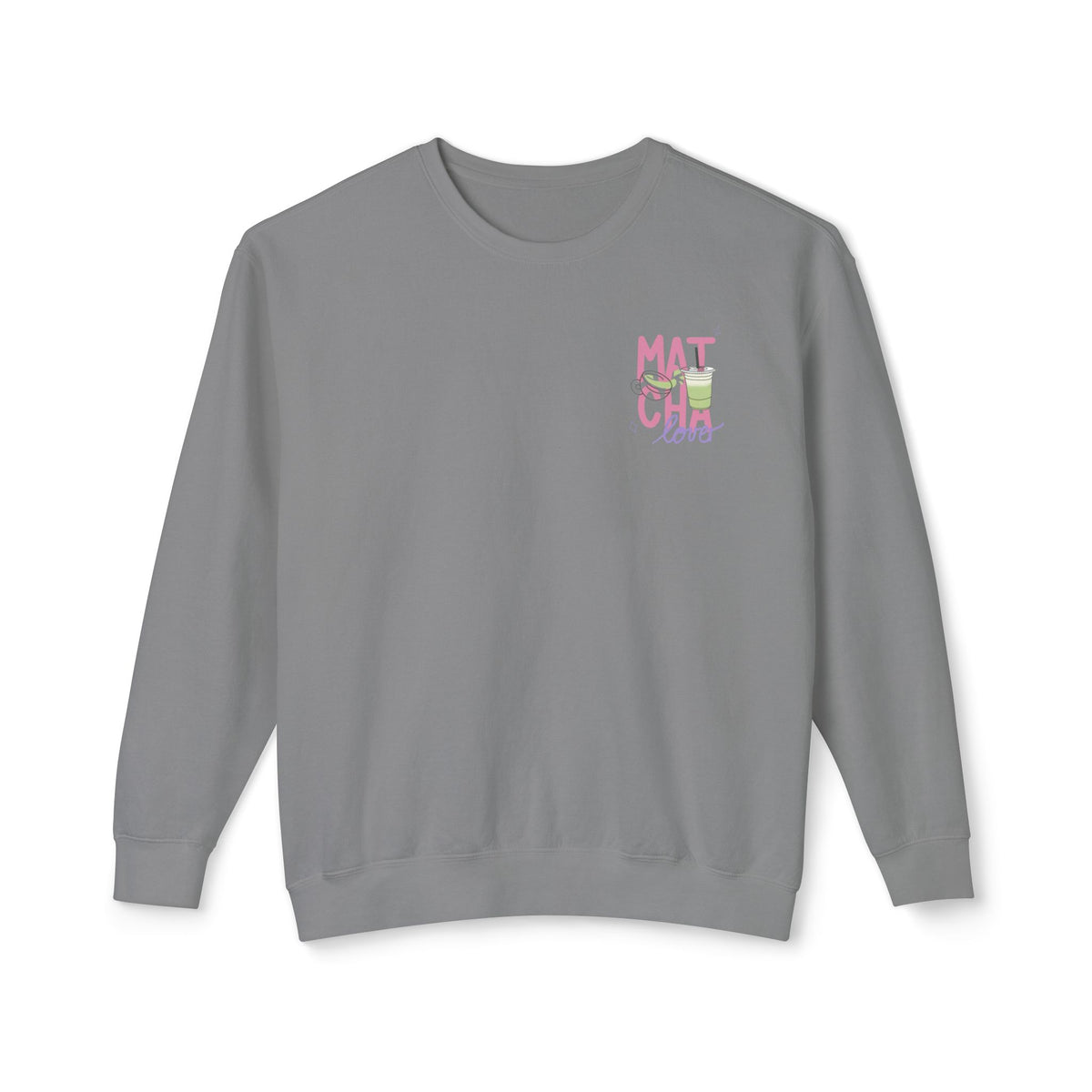 Matcha Girl Crewneck Sweatshirt — Cute Green Tea Graphic Pullover
