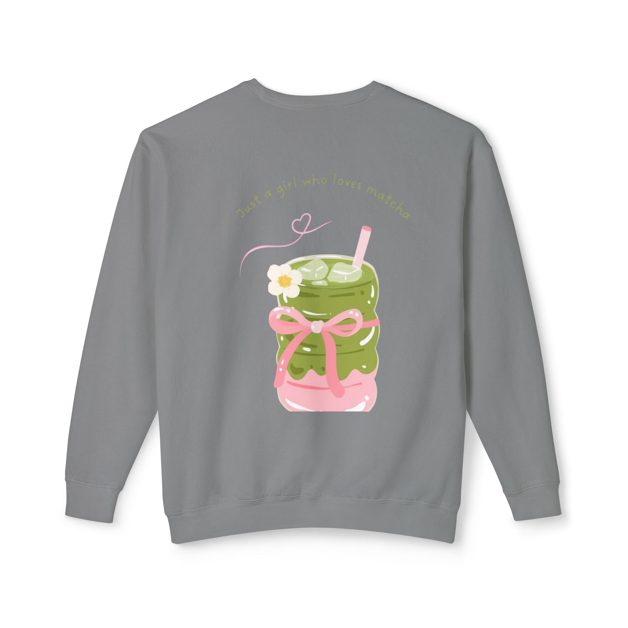 Matcha Girl Crewneck Sweatshirt — Cute Green Tea Graphic Pullover