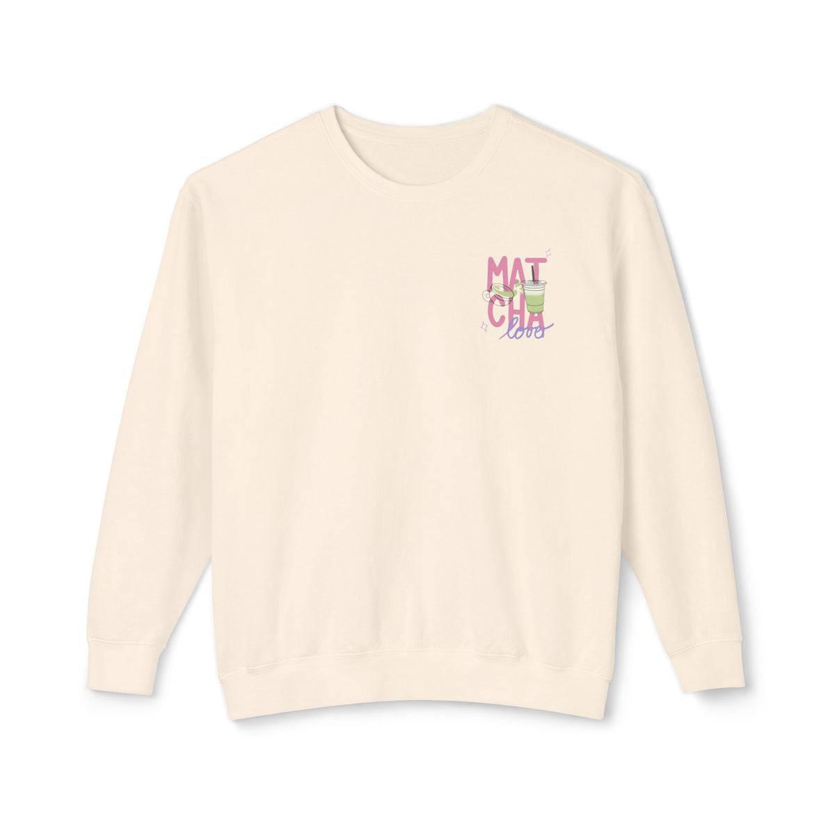 Matcha Girl Crewneck Sweatshirt — Cute Green Tea Graphic Pullover