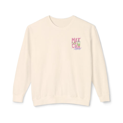 Matcha Girl Crewneck Sweatshirt — Cute Green Tea Graphic Pullover
