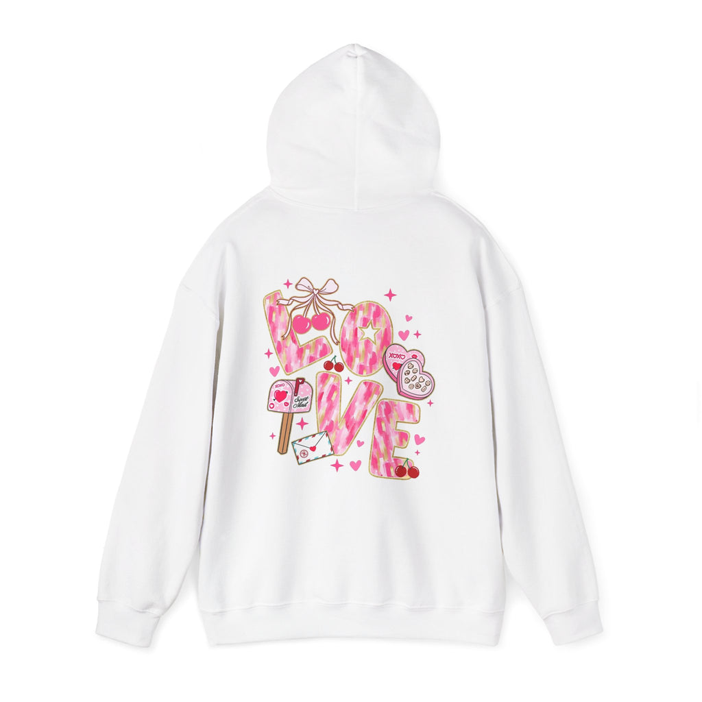 Valentine Snoopy Love Graphic Hoodie — Cute Pink Heart Pullover